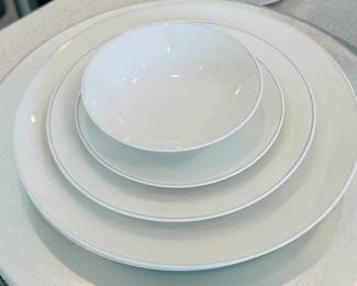 Rosenthal Classic Dishes with Light Blue Trim.