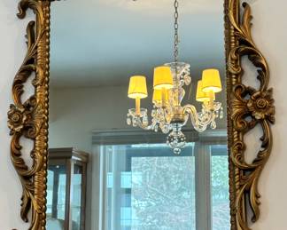 Vintage Turner Ornately Framed In Hollywood Regency Style Gold, 29" x 19.5". 