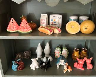 Detailed View of Some of the Salt & Pepper Shakers Available.