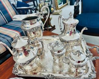 Vintage Silver Tea and Coffee Service Set.