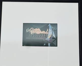 Pablo Picasso, "The Aubade" Custom Framed Print by Perlmutter Design Co, 14" x 12".