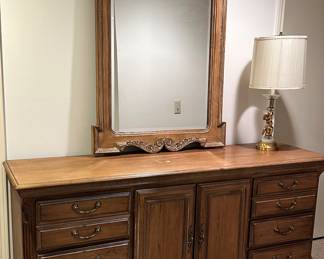 Lexington Furniture Camden Hall Collection 74" x 20"D x 35" Dresser with Mirror