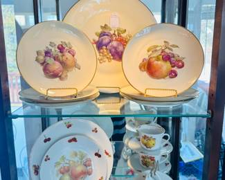 Gorgeous Eschenbach (Bavaria, Germany) Set of 7 Bone China Plates, Shown with