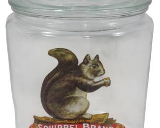189x - Squirrel Brand Glass Store Jar 10"
