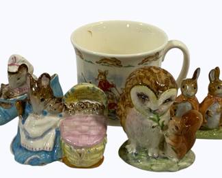 158 - 5 Beatrix Pottery Figures & Mug - As/Is
