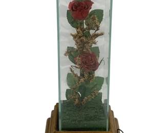 148 - Edelweiss Rose Music Box - 12 x 5.5 x 5.5 used as-is electric/electronic/mechanical item - no guarantee all components present, untested