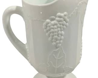 13 - Colony Harvest Grape Milk Glass Pitcher - 11.5 x 9
