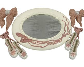127 - Mirror & Wall Art Ballet Theme Mirror - 14.5 x 13
