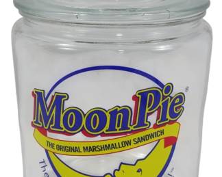 186x - Moon Pie Glass Store Jar 10"
