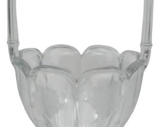 128x - Heisey Colonial Glass Basket 13x6.5"
