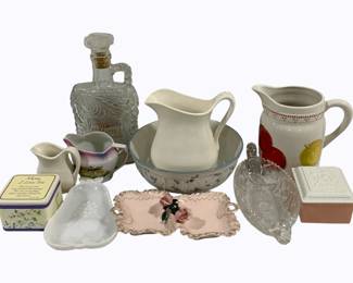 187 - Lot of Assorted Items - Glass Pitcher & More
