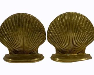 66 - 2 Brass Bookends - 5 x 4 x 2.5

