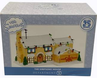 173 - Dept 56 - The Simpsons House in Box used as-is electric/electronic/mechanical item - no guarantee all components present, untested
