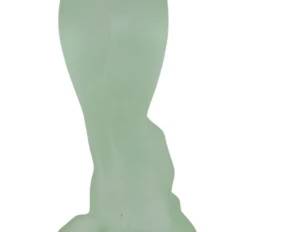127x - Vintage Frosted Glass Lady Figurine 7"
