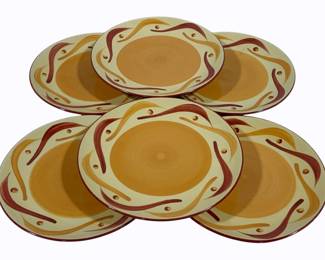 69 - 6 - Gail Pttman Plates - 7 3/4"
