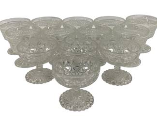 138 - 13 Assorted Footed Sherbet Glasses - 3.5"
