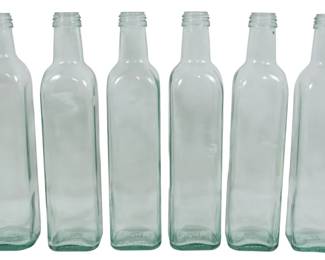 131x - 6 Glass Bottles 10"
