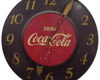135x - Vintage 1950s Coca Cola Advertising Clock 18" used as-is electric/electronic/mechanical item - no guarantee all components present, untested
