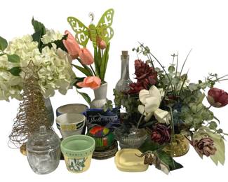 128 - Lot of Assorted Items - Decorative Flowers & More
