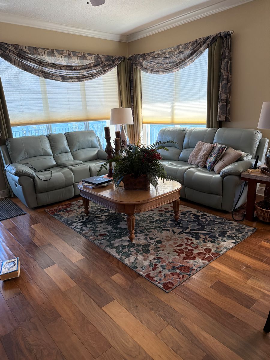 Sea foam leather electric couches