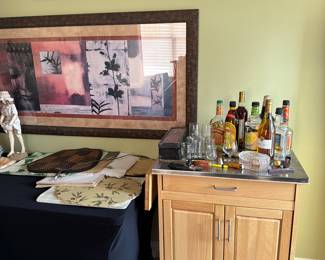 Rolling bar, place mats 