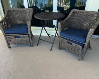 Outdoor chairs and table