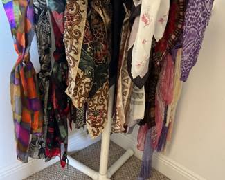 Lots of woman’s scarfs