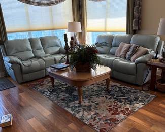 Sea foam leather electric couches