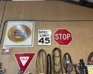 Nice selection of metal signs throughout the building