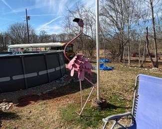 flamingo metal art