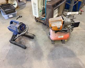 Paint sprayer  and well pump.  i work