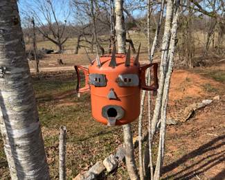 yard art birdhouse