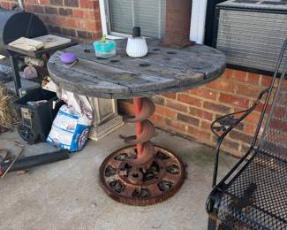 Hand made metal art table