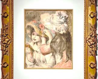 Lot1731 Original Pierre Auguste Renoir Le Chapeau Epingle 2e planche Color Lithograph