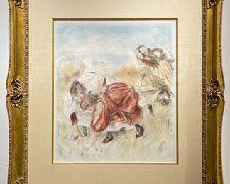 Lot 214 Original Pierre Auguste Renoir Color Lithograph  Enfants jouant a la balle