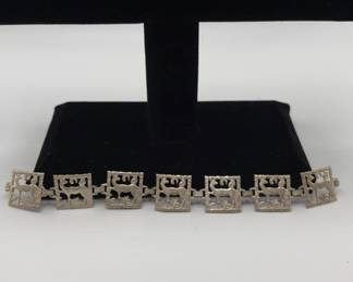 Vintage Native American Sterling Silver 7 Bracelet