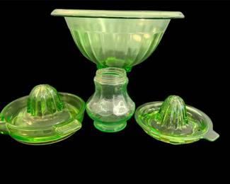 Vintage Vaseline Uranium Glass Items