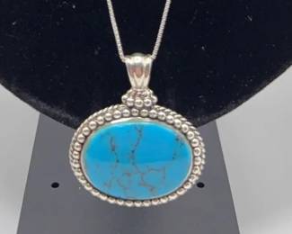 Sterling Silver Pendant On 18 Sterling Box Chain