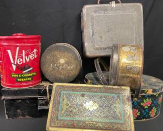 Vintage Metal Tins Lot 1 Of 3 