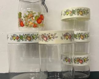 Vintage Pyrex Spice Of Life Canisters