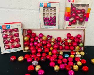 Vintage Christmas Glass Multicolored Ornaments Lot 8 Of 8 