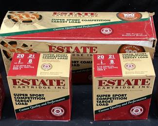 100 ESTATE CARTRIDGE 20 GAUGE SHOTGUN SHELLS IN BOX, SUPER SPORT COMPETITION TARGET LOAD, 2 3/4 in,
