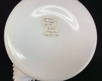  MID CENTURY 13in FENTON SILVER CREST PETTICOAT FAN VASE w RUFFLED EDGE