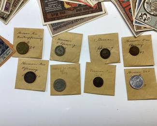 GERMAN CURRENCY PAPER AND COINS PERFECT FOR COLLECTORS