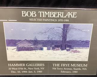 1984-85 BOB TIMBERLAKE GALLERY ADVERTISING FOR NEW YORK & SEATTLE, FRAMED NO SHIPPING PICKUP ONLY
