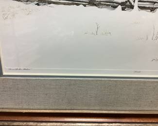 BOB TIMBERLAKE SIGNED #181/1000 SNOW AT THE STUDIO FRAMED PRINT, 33in by 28in NO SHIPPING PICKUP ONLY
