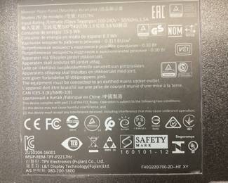 DELL MONITOR WITH STAND, SAMSUNG TV, AND SPEAKERS ALTECâ€¦. NEEDS POWER SUPPLY FOR BOTH MONITOR AND TV NO REMOTE