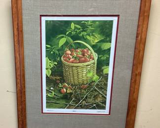 BOB TIMBERLAKE SIGNED #949/1000 STRAWBERRIES FRAMED PRINT 26in by 20in NO SHIPPING PICKUP ONLY