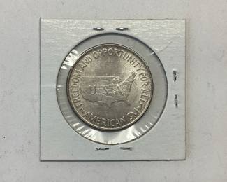 1952 SILVER G EORGE WASHINGTON CARVER, BOOKER T. WASHINGTON HALF DOLLAR COIN