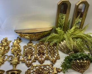 MCM HOME INTERIORS WALL SCONCES 11 TOTAL